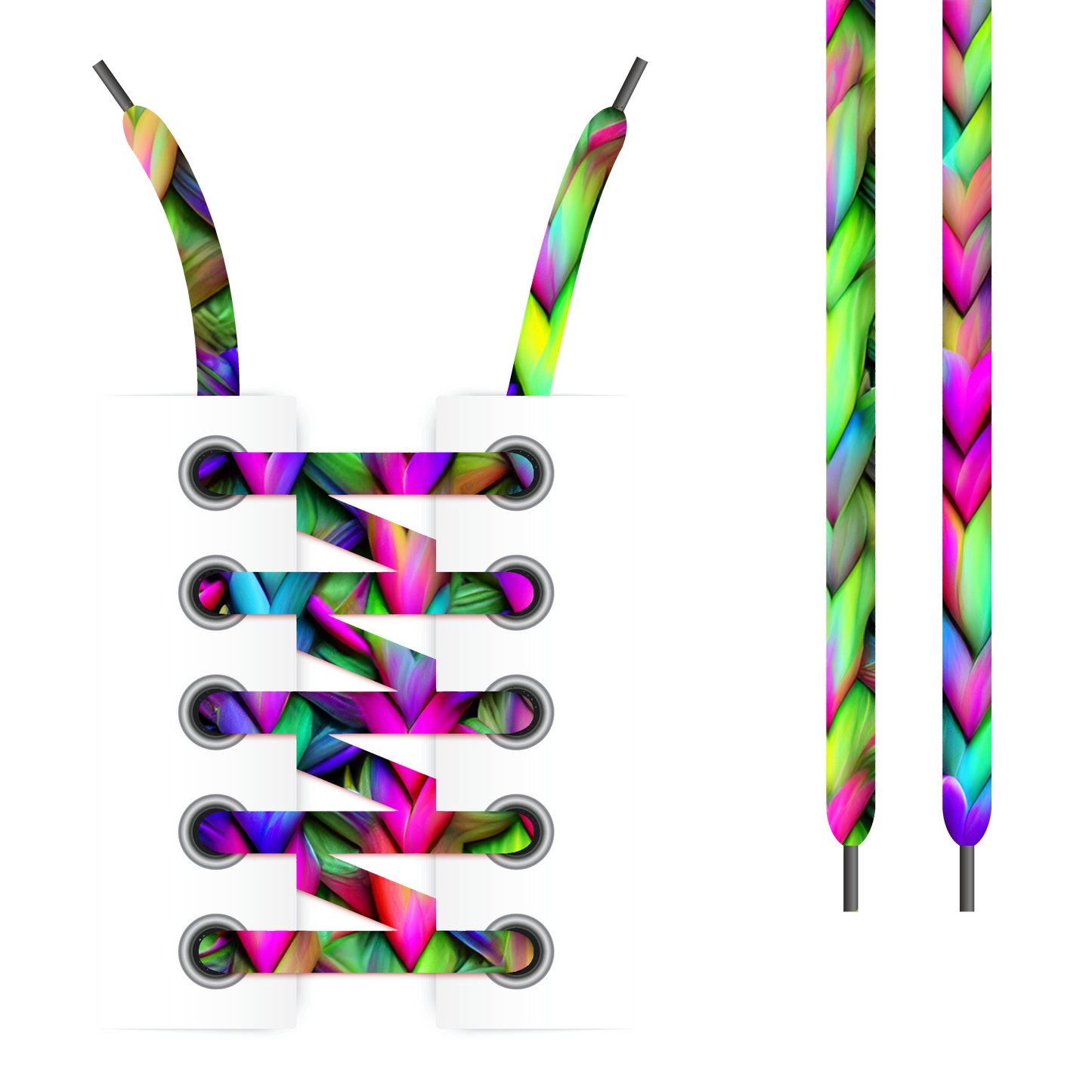 Braided Look Shoelaces (Twin Pack)