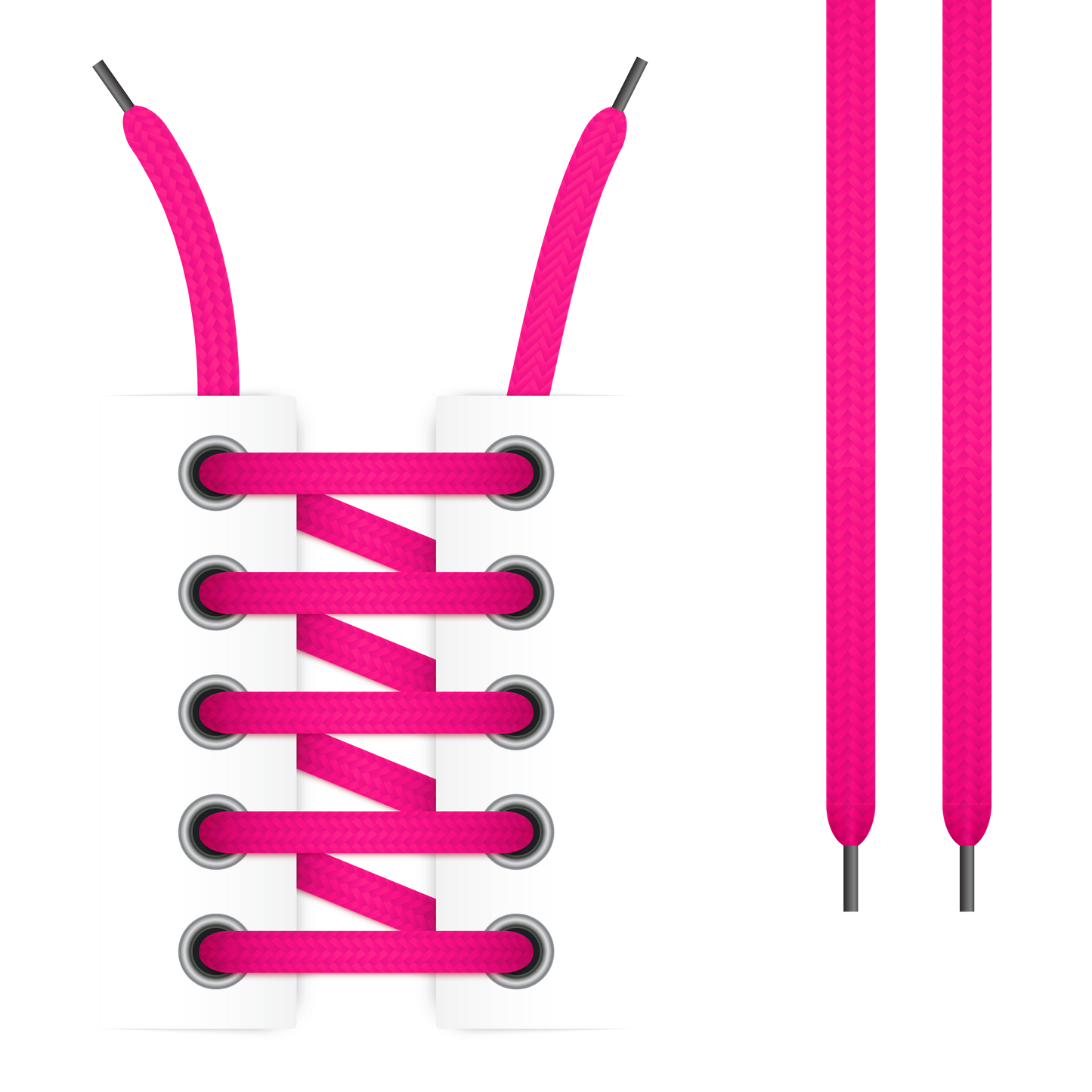 Fluorescent Pink Shoelaces (Twin Pack)