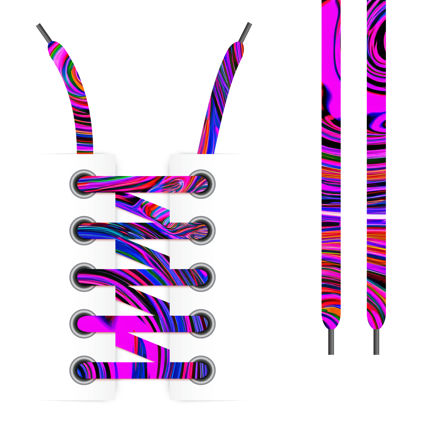 Psychedelic Swirl Shoelaces (Twin Pack)
