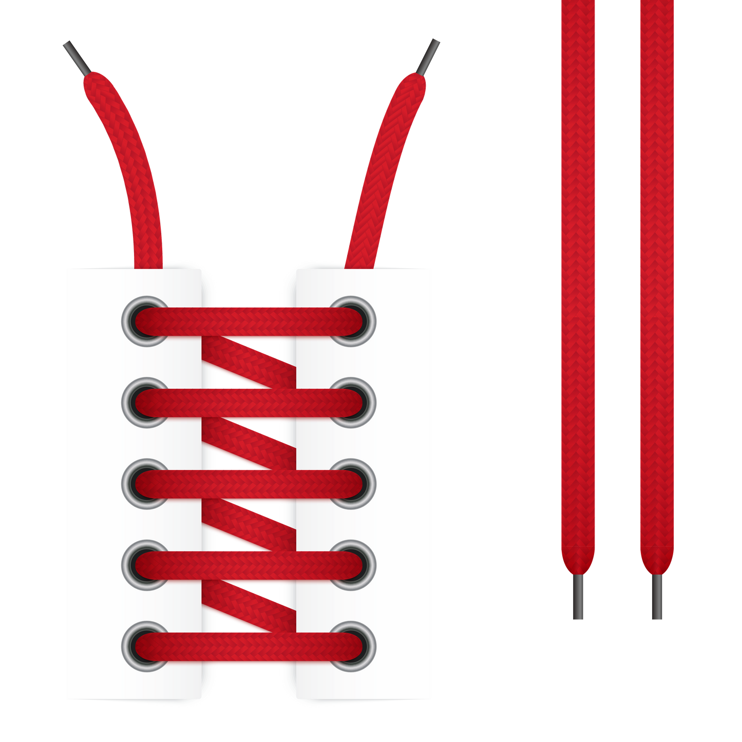 Ruby Red Shoelaces (Twin Pack)