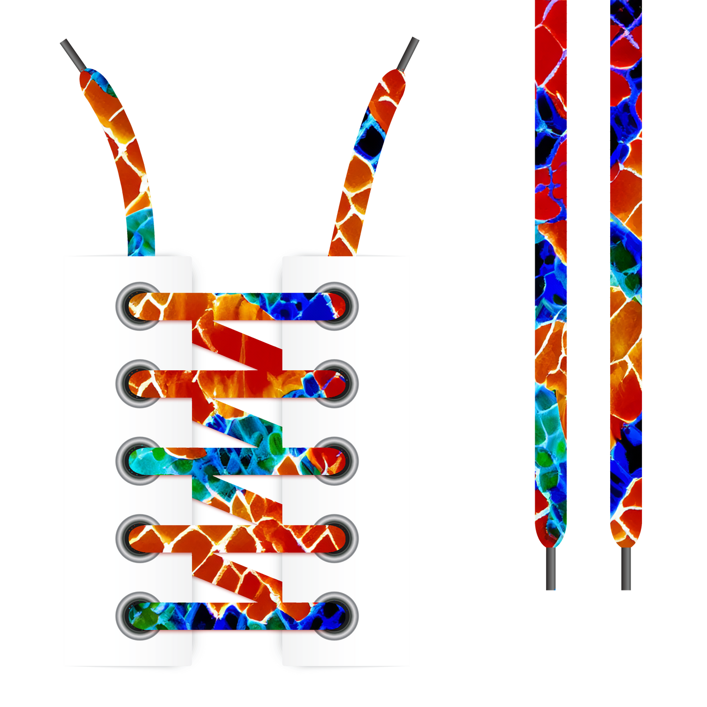 Snake Skin Print Shoelaces (Twin Pack)