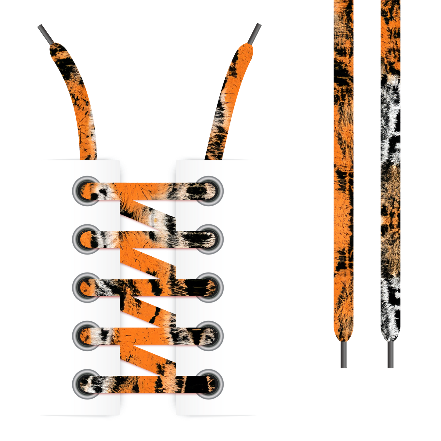 Tiger Print Shoelaces (Twin Pack)