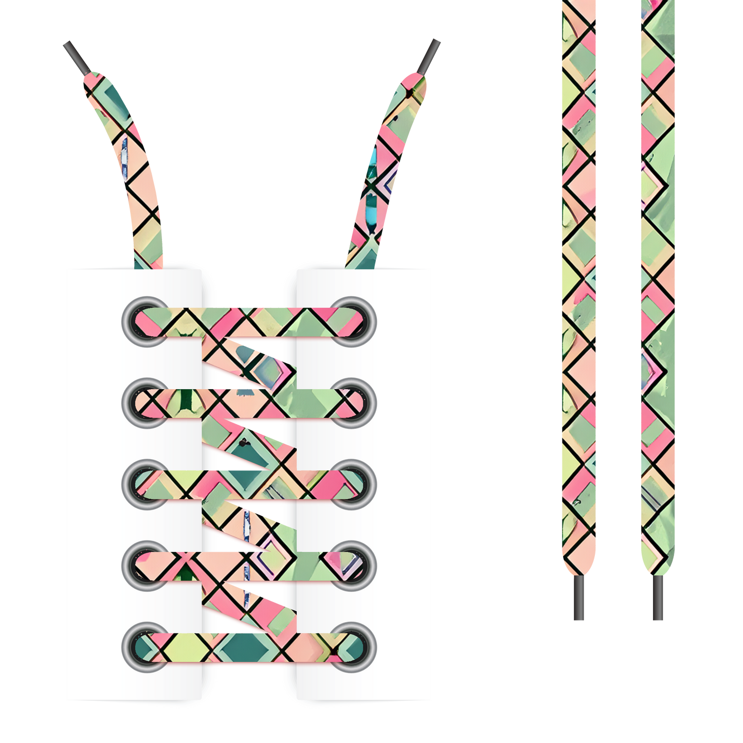 Triangle Mosaic Shoelaces (Twin Pack)