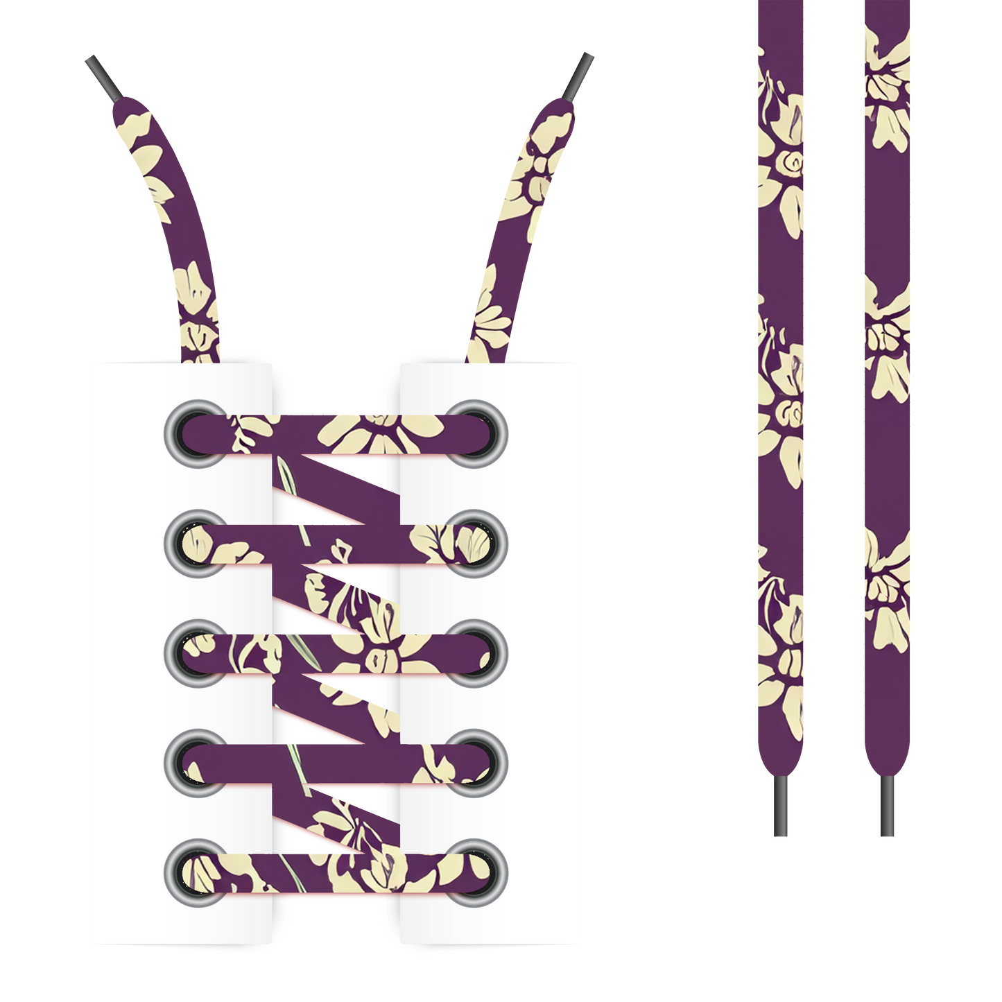 Vintage Floral Shoelaces (Twin Pack)