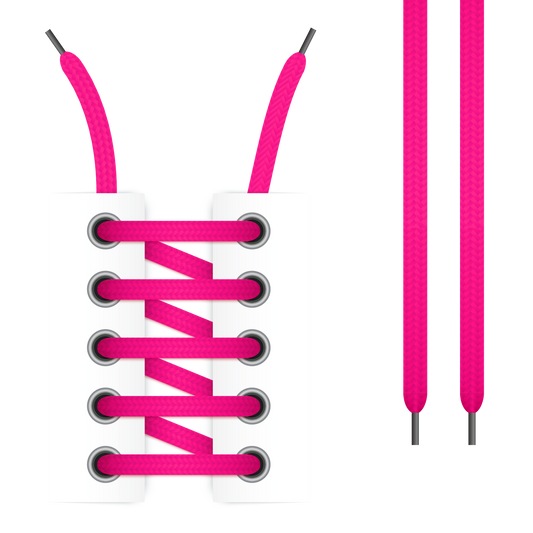 Fluorescent Pink Shoelaces (Twin Pack)