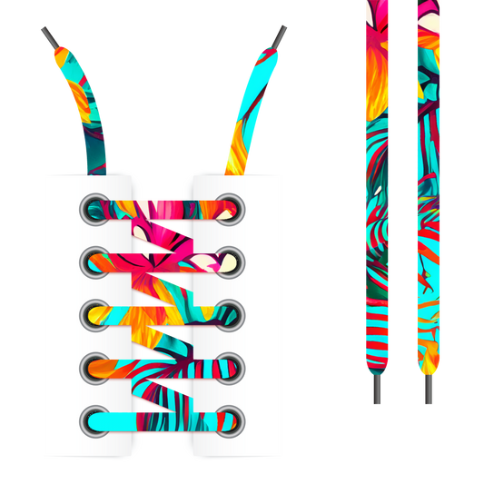 Tropical Floral Shoelaces (Twin Pack)