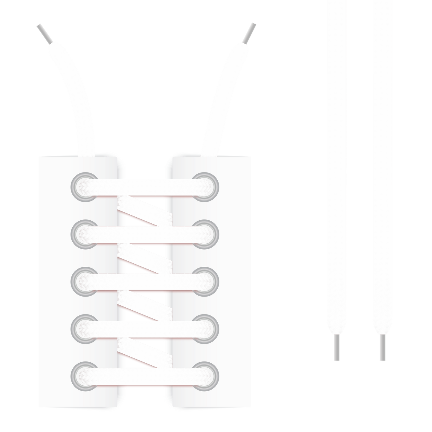 White Shoelaces (Twin Pack)