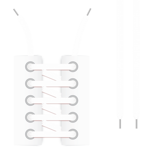 White Shoelaces (Twin Pack)